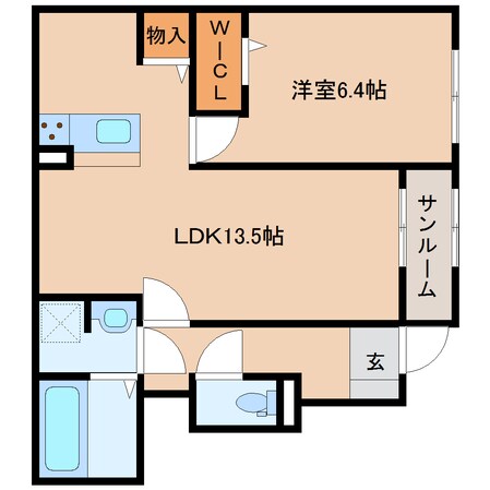 天理駅 徒歩14分 1階の物件間取画像